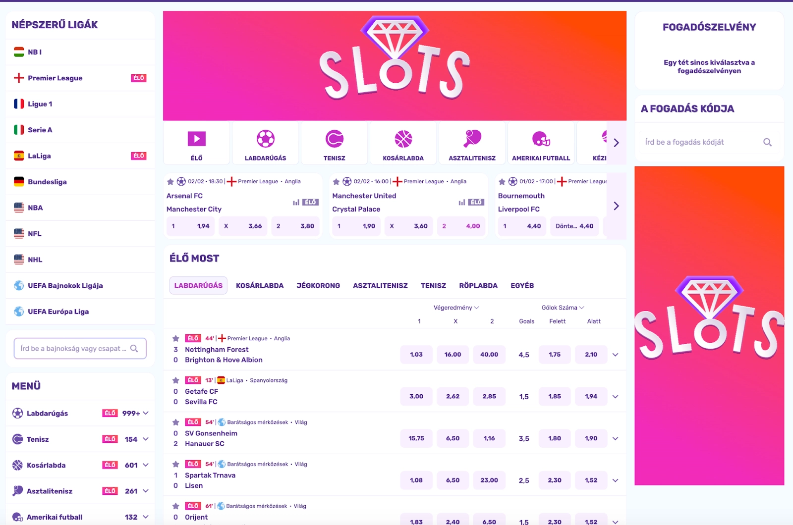 SlotsPalace Športne Stave – Široka ponudba in dogodki v živo Športne stave v SlotsPalace – Nogomet, tenis, hokej in več